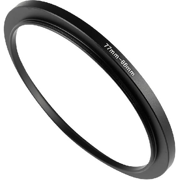 72-77mm Metal Step-Up/Down Ring Adapter Compatible with Mirrorless Cameras DSLR Lens, UV CPL ND Filter Thread Converter, Black