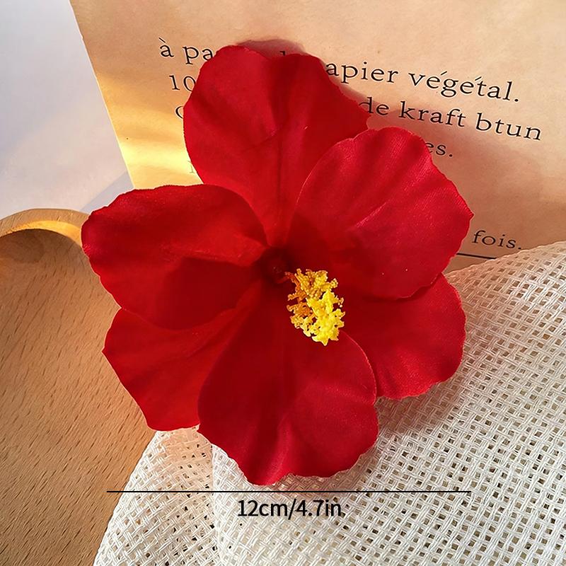 Plumeria Hibiscus Flower Hair Clip Hawaiian Flower Side Bangs Clip For Women Seaside Beach Hibiscus Flower Hairpin Headband