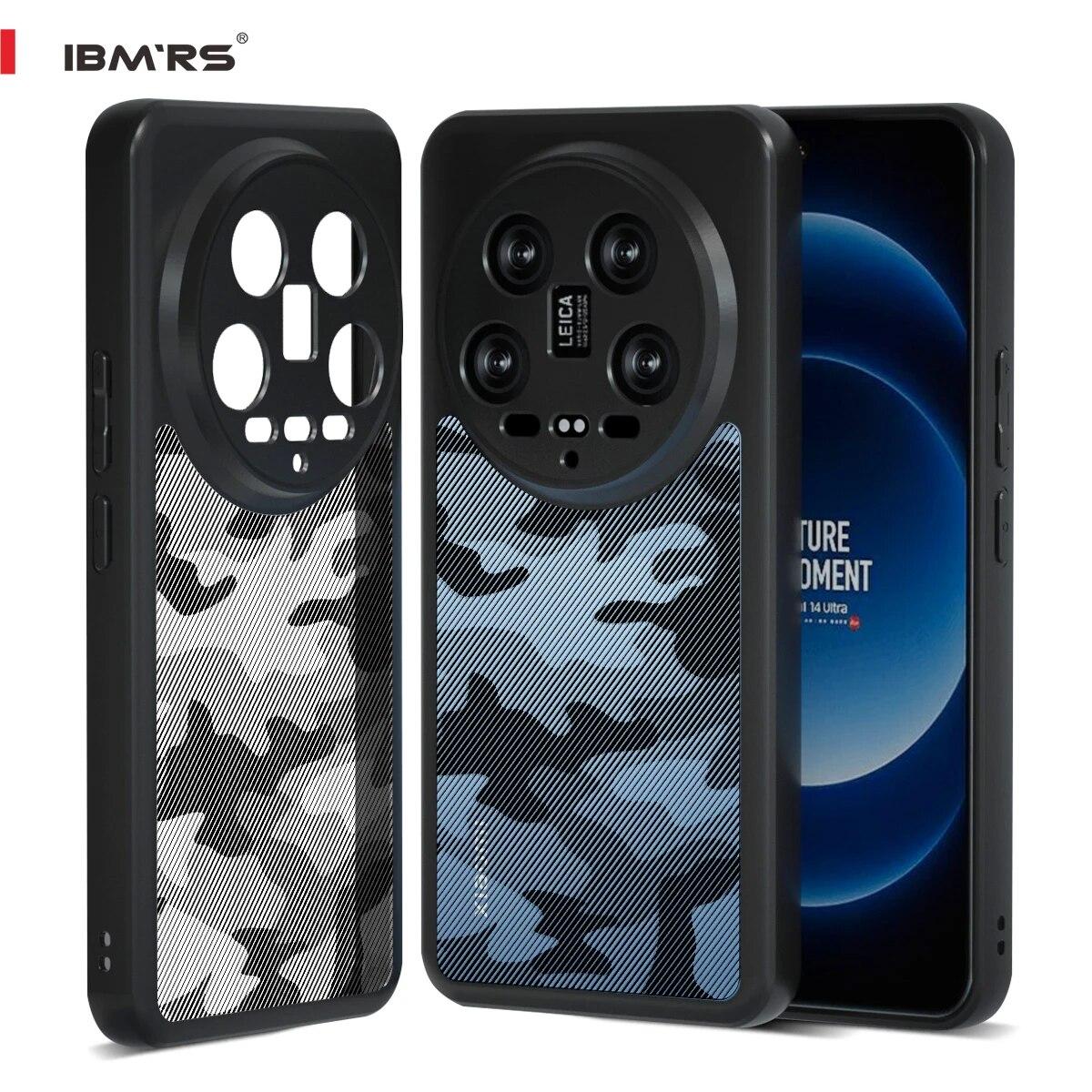 

ibmrs для Xiaomi 14 Ultra Anti-Fingerprint Camo Case, матовий прозорий захисний чохол для телефону art camo