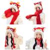 New Year Dragon Head Shape Earflap Hat Trendy Women Plush Hat Gloves Scarf 3in1 Suit Adults Winter Hat for Teenagers
