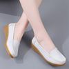 Women Shoes New Leather Flat Shoes Slip On Women Loafers With Wedge Heels Casual Flats  Mujeres Moccasins Female