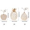 Crystal Fruit Statue Home Decorations Glass Collectible Statue Holiday Gift X3UC