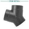 ACROPIX Car Heater Warm 3 Way Duct Pipe Y Shape Outlet Connector Universal 75mm Black 1pcs