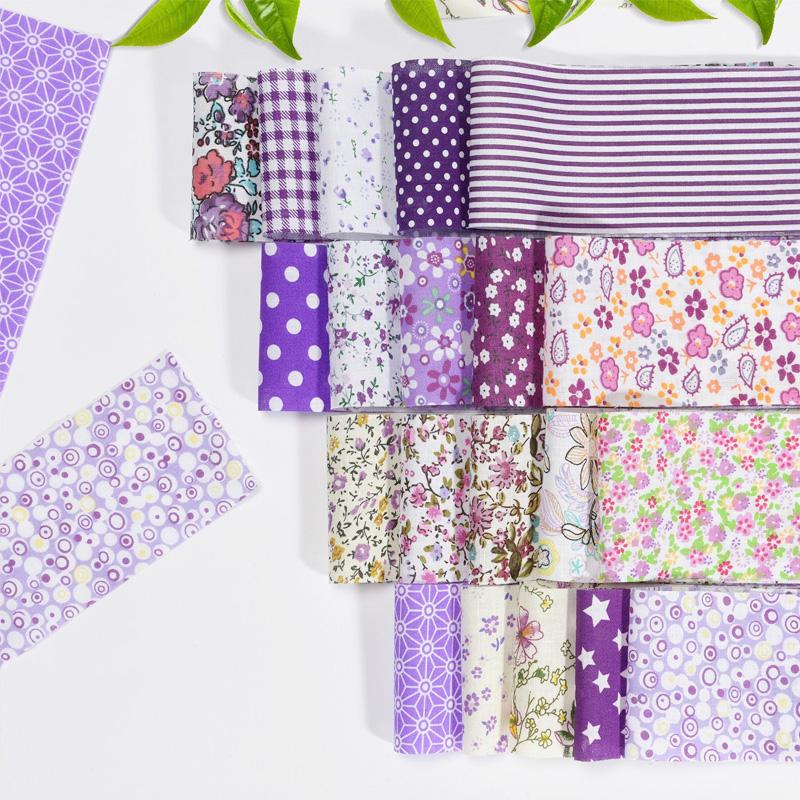 40 Pieces/Set Precuts Fabric 6.5x50CM Quilt Sewing DIY Jelly Rolls Purple Style Plain Weave Cotton Strip