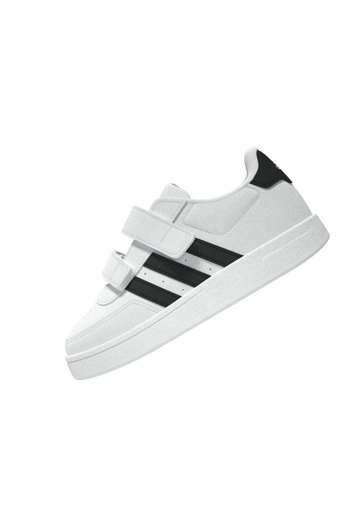 Adidas Breaknet Lifestyle Court Velcro Boys and Sizes Footwear Black Cm Kids' Sneakers, Two-Strap, Closure, Girls, 12-16.5cm, LSJ09, White/Core