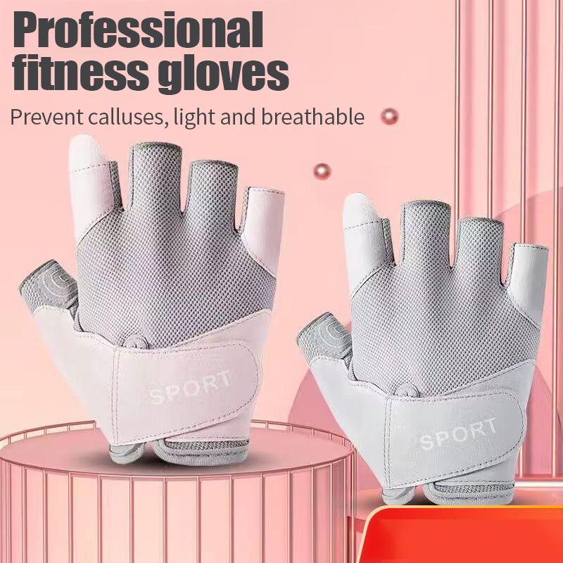 Guantes antideslizantes transpirables de medio dedo, guantes transpirables para ciclismo, Fitness, gimnasio, culturismo, Crossfit, ejercicio, guantes deportivos