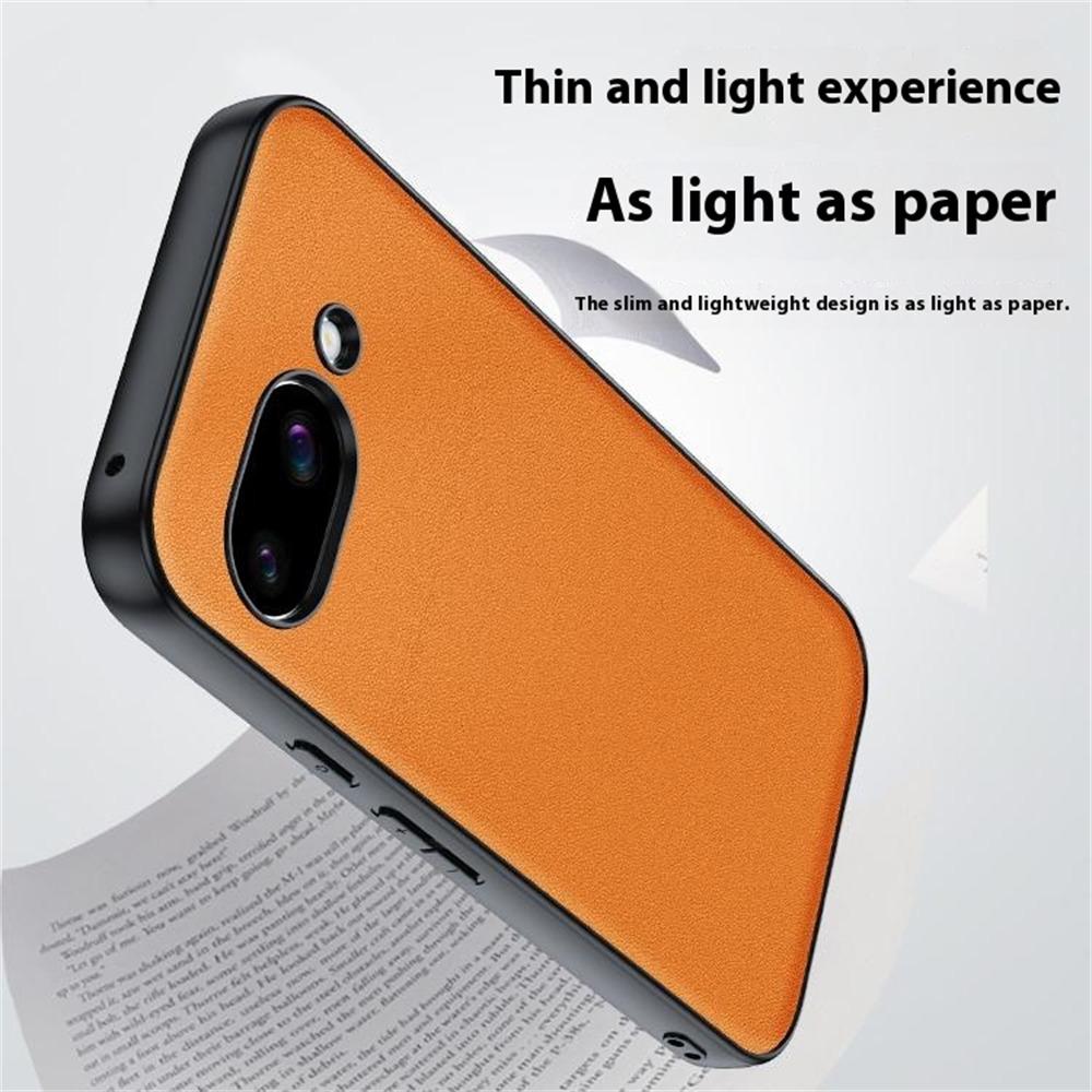 For Google Pixel 9a Case PU Leather Coated PC + TPU Anti-Drop Phone Cover
