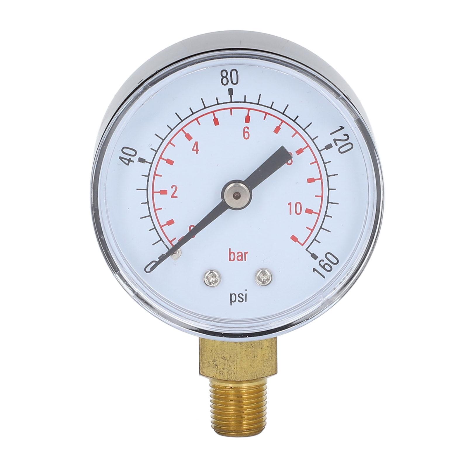 

Axial Pressure Gauge 0 to 160Psi 0 to 11bar 18in NPT 2.0in Dial Pressure Meter for Air Water Fuel