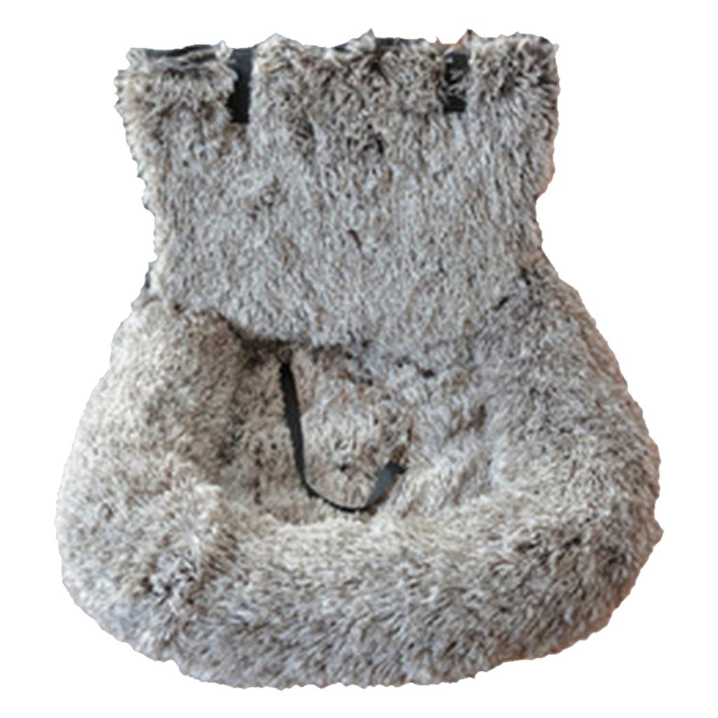 Removable Washable Cushion with Safety Belt Non-slip Dogs Travel Bed Soft Plush Dog Seat for Small & Medium Pets