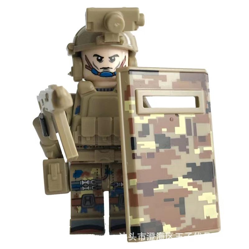 Ninja Warrior Superhero Doll With Weapon Single Building Block Assembly Toy