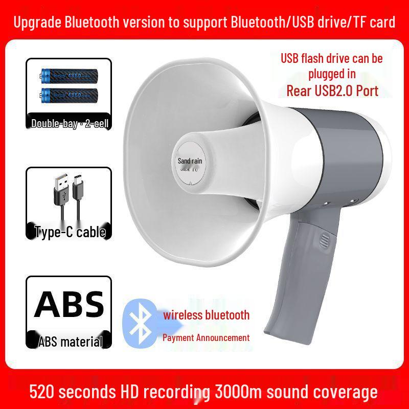 Portable High-Volume Megaphone with Recording Feature