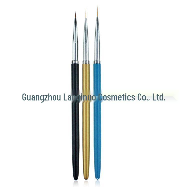 

Набор кистей для дизайна ногтей - 3 шт., металлические ручки