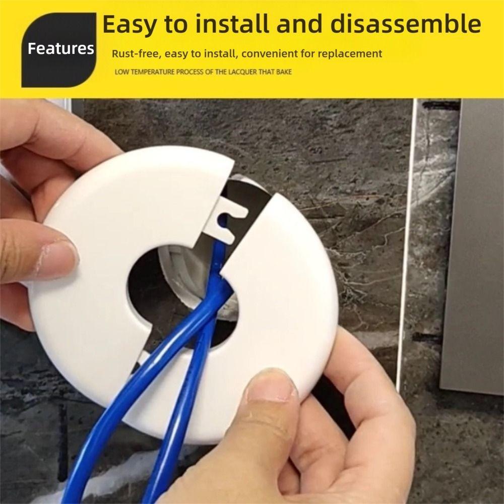 Self-adhesive Water Pipes Hole Cover White Wall Split Flange Faucet Kitchen Toilet Decorative