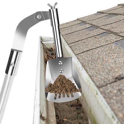 Roof Gutter Scoop Stainless Steel Cleaning Shovels Multifunctional Gutter Cleaning Tools for Roof Garden Ditch Household Gutters