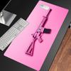 Airsoft Pink Gun Mousepad Pc Accessories Desk Interior Gaming Mats Playmat Carpet Mouse Mat Desk Pad Gamer Setup Decoration