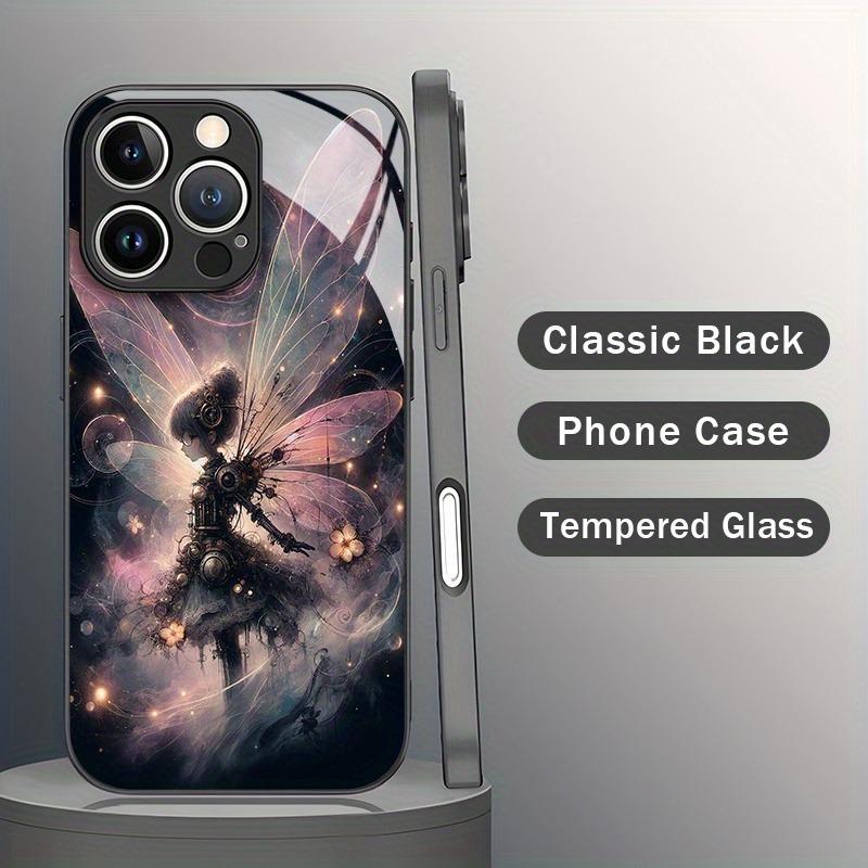 Starry Illusion Butterfly Pattern Tempered Glass Phone Case For iPhone 11 12 13 14 15 16 17 Pro Max 17Air 7 8 Plus XS X XR Cover
