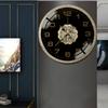 Retro Hang Clocks Metal Wall Clock Living Room Modern Luxury Silent Watch Household Mechanical Watches Decoration Accessories