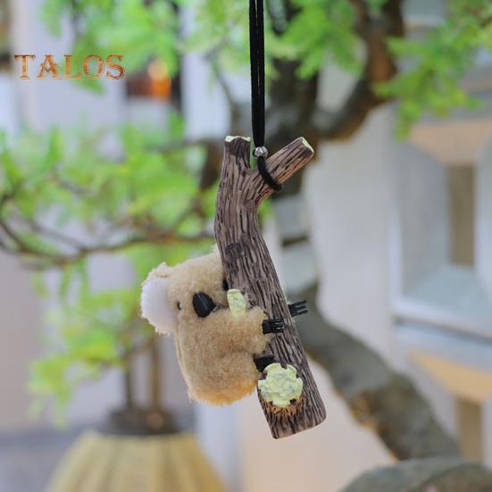 Ornamento da Appendere per Auto Koala Tartaruga Panda Abbraccia Ceppo Ciondolo Decorazione Specchietto Retrovisore Bocchetta Aria Carino Accessori Interni Auto