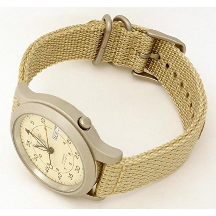 Seiko SNK803K2 Automatic Watch - Beige Mesh Belt - Men's