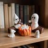 5PCS Cartoon Halloween Ghost Campfire Dog Cat Statue Ghost Campfire Flickering Ornament  Friend