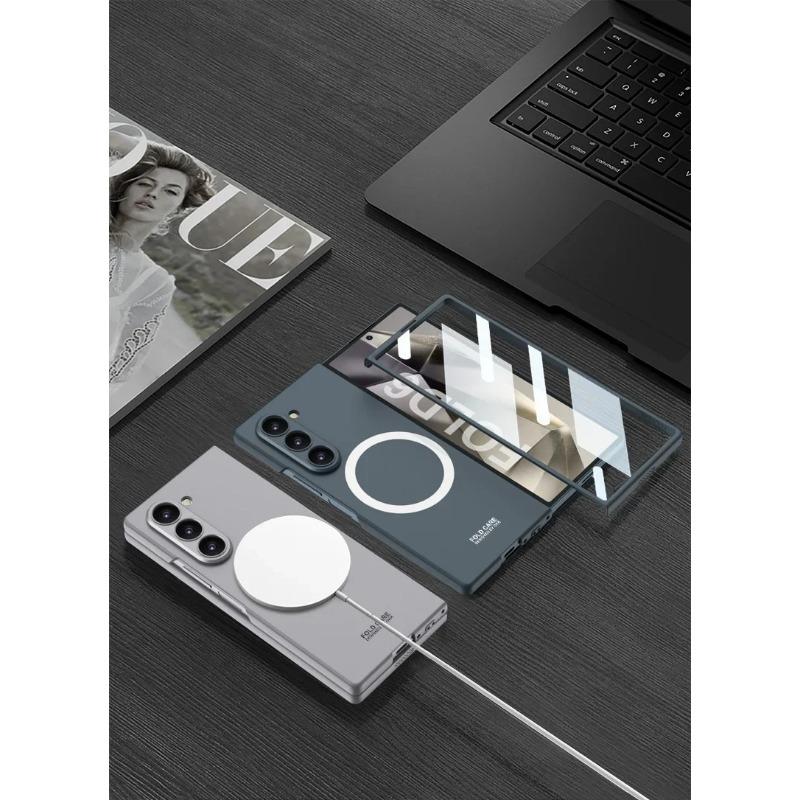 Μαγνητική Ασύρματη Φόρτιση Θήκη Τηλεφώνου για Samsung Galaxy Z Fold 6 5 4 3 Fold6 Fold5 Fold4 Fold3 5G Σκληρό Κέλυφος Προστατευτικό Κάλυμμα