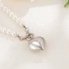 Metal Love Pendant In Europe and America, Imitation Pearl Necklace Fashion Winding Multi-layer Beaded Collarbone Chain Necklace