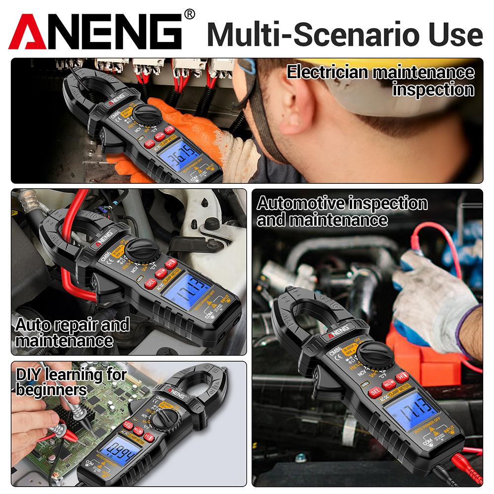 2026 Professional Multimeter Digital Clamp Meter 600A AC/DC Current Voltage Diode NCV Voltage Detection Electrician Tools ANENG CM86 & Digital Display