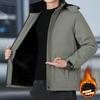 Fashionable and versatile Men's Thickened Warm Winter Jacket - Wrinkle Resistant Lightweight Soft and Cozy Long Sleeve Down Jacket