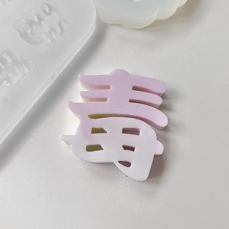 Evil Ghost Diseases Word Ornaments Resin Casting Silicone Mold Woman Keychain Decorative Pendant Mold for DIY Crafts