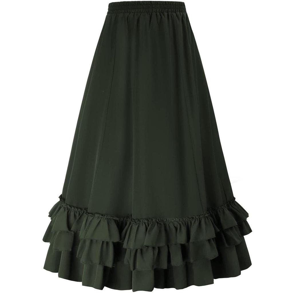 Retro Gothic Victorian Style Women's Dress with Renaissance Mini Skirt
