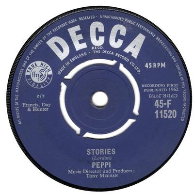 7inch Record PEPPI - Stories 45F11520 Decca 1962 UK Pop Used