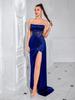 Damen High-End Stretch Satin Abendkleid - Sexy Sommer Party Mode