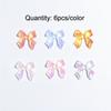 6 Grids 3D Cute Bow Nail Charms Holographic DIY Resin Aurora Decoration Valentine Nail Design Manicure Jewelry Accessories