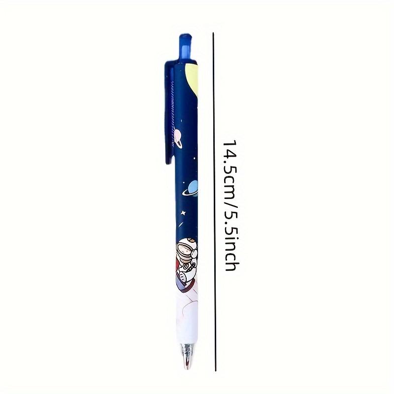 8 Pcs Space astronaut themed gel pen, daily office writing ballpoint pen, 0.5mm fine tip, smooth writing (black ink)