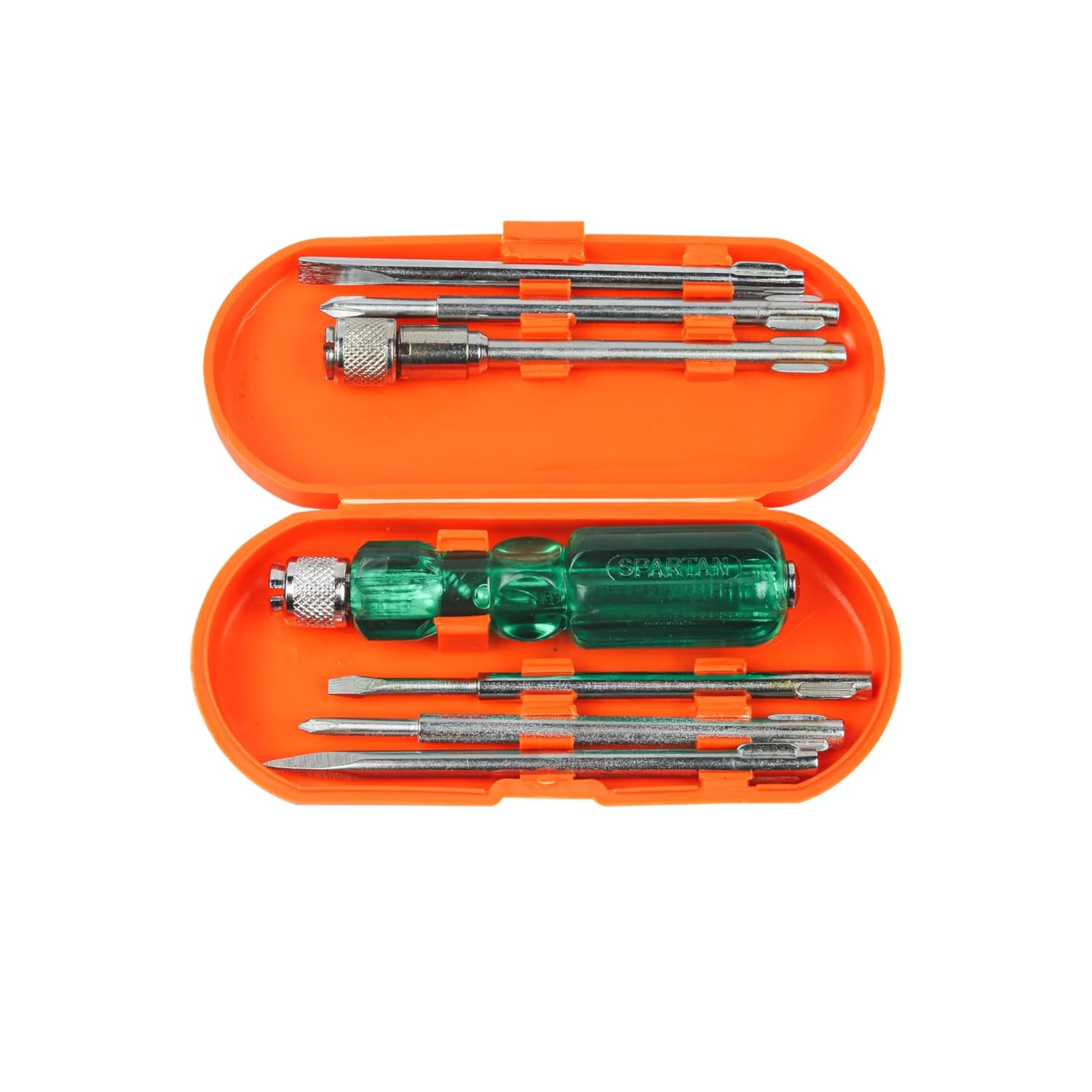 Screw Driver Kit With Neon Bulb Screwdriver Kit, 2 Flat Blades, 2 Phillips Head, 1 Round Poker Bar, Extension Rod | Multi-purpose Tool Set Onesize