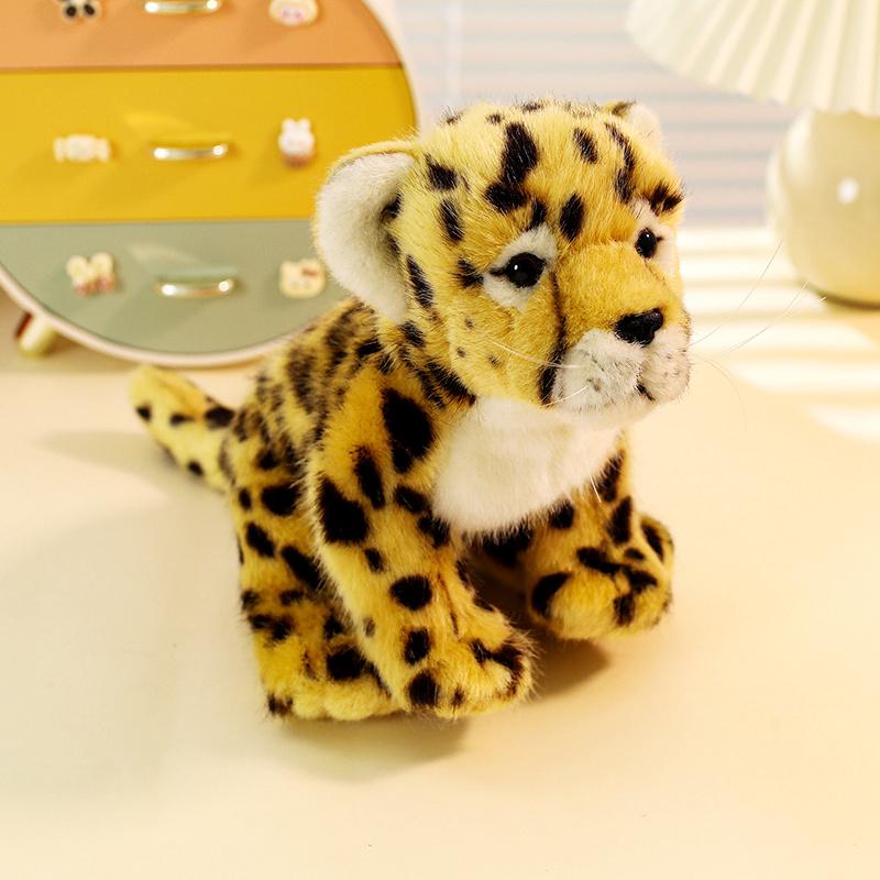 Lifelike Leopard / Tiger Plush Toy Stuffed Soft Wild Animal Doll ReaListic Snow Panther Tiger Pillow Children Kids Birthday Gift