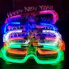 Cosplay LED Light Up Square Eyewear For Adults Kids Costume Accessories New Year Eve Party Decoration Supply