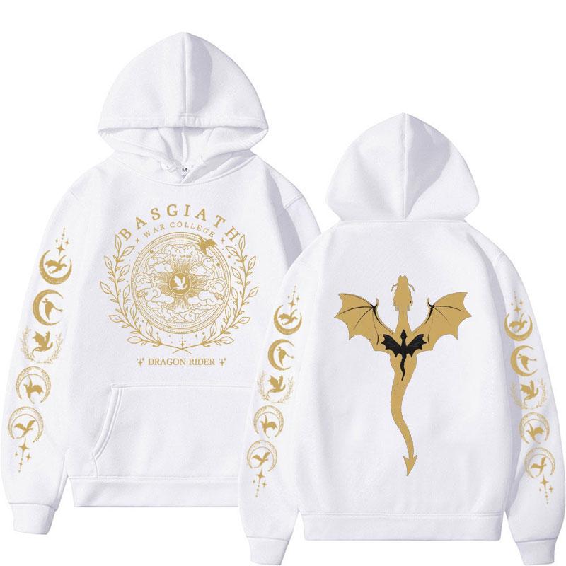 Fourth Wing Graphic Hoodies Basgiath War College Dragon Rider Sweatshirt Men Women Trend Hoodie Streetwear