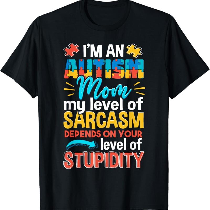 

Funny Autism Awareness I M An Mom T Shirt - Men s Summer Cotton Graphic Tee S разноцветный