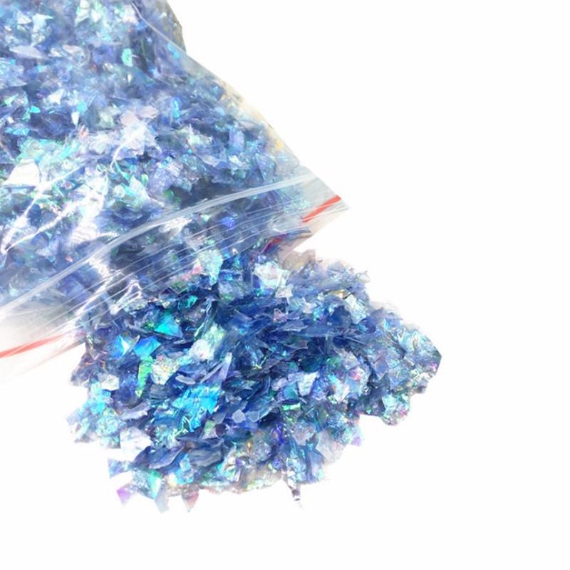 DIY Irregular Nail Shell Paper Fragments – 10g Bag for Slime, Epoxy Resin, Crafting.