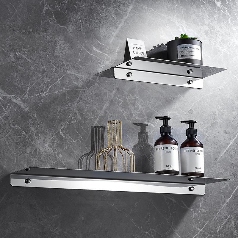 304 Stainless Steel Bathroom Wall-Mounted Shower Rack with Mirror Shelf