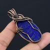 Lapis Lazuli Pendant Handmade Gemstone Jewelry, 999 Copper Wire Wrapped Pendant ,Unique Design Jewelry Pendant