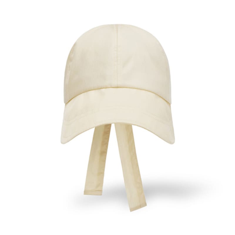 VARZAR VA Studded Ribbon Bonnet Hat Beige