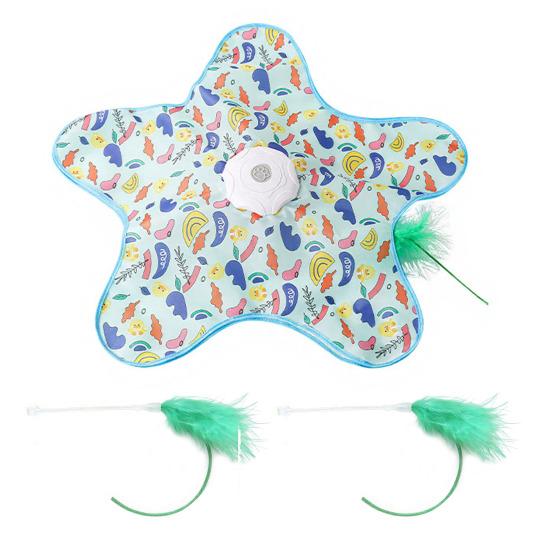 Interaktivní hračka pro kočky Dobíjecí Aktivovaná dotykem Hračka pro koťata na schovávanou 3 nastavení rychlosti Rotující plyšový ocas pro domácí kočky Cvičení a zábava