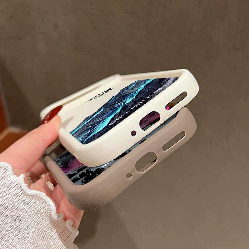 Funda de TPU a prueba de golpes con estampado de montaña y avión para Google Pixel 9 Pro XL 8A 8 7 Pro 7A Funda de silicona suave con protección para la lente y acabado mate