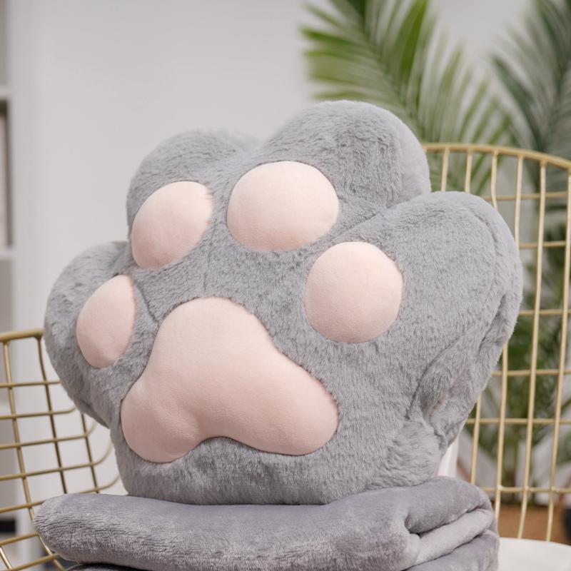 Kawaii Tier Bärenpfote Kissen Niedliche Stoffkatzenpfote Handwärmer Plüschdecke Heimstuhl Dekoration Kindergeschenk