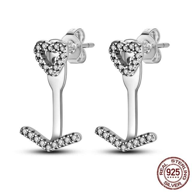 Neue Design Stern Flügel Ohrstecker Creolen für Frauen Freundin Frau Silber 925 Schmuck Geschenk Tropfen Ohrringe