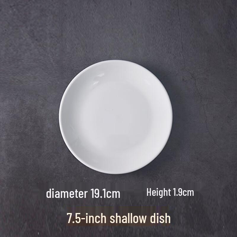 White Ceramic Round Dinner Plate
