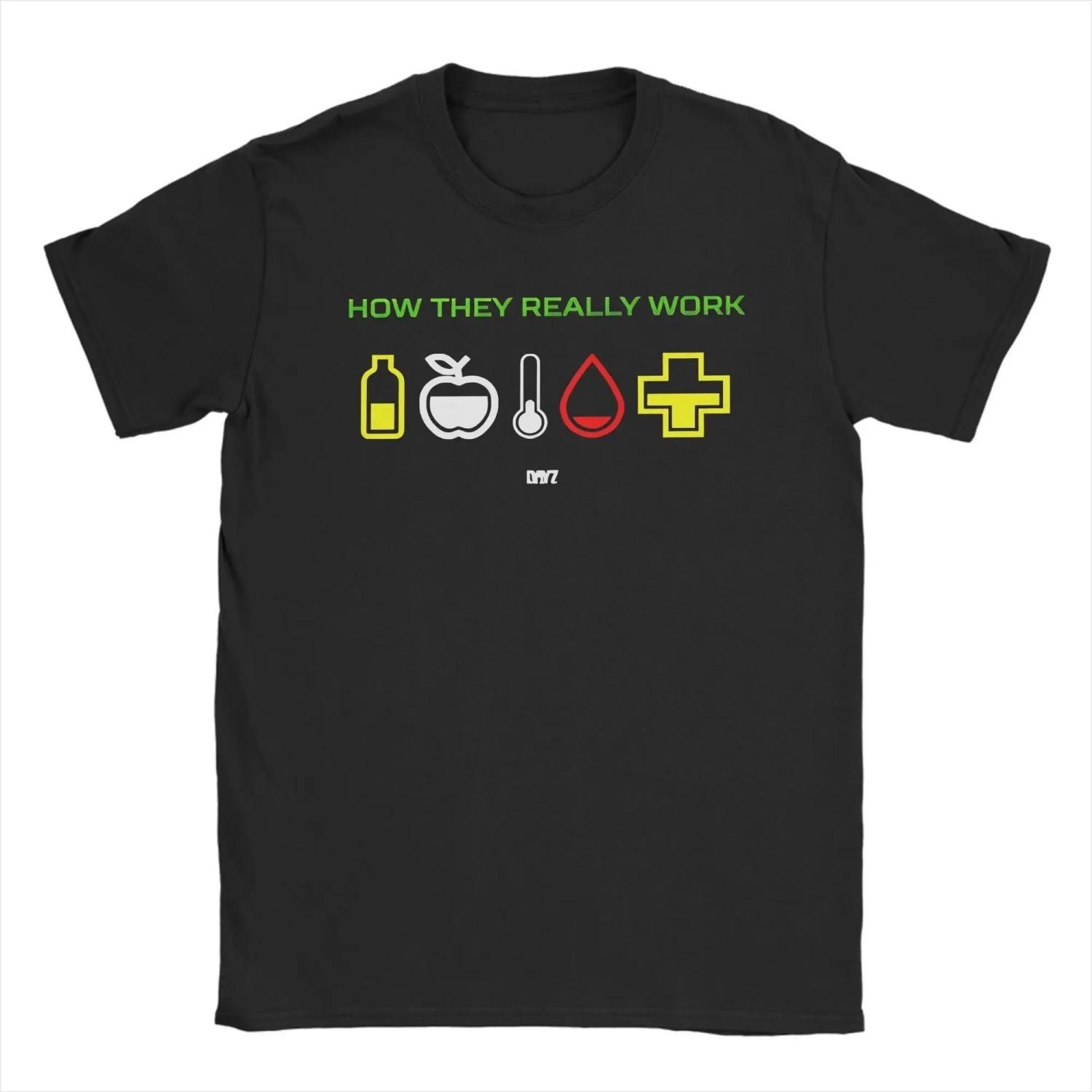 

DayZ One Bullet and a Dream T Shirts Unique Tees Short Sleeve Crewneck T-Shirt Cotton Plus Size Tops S чёрный