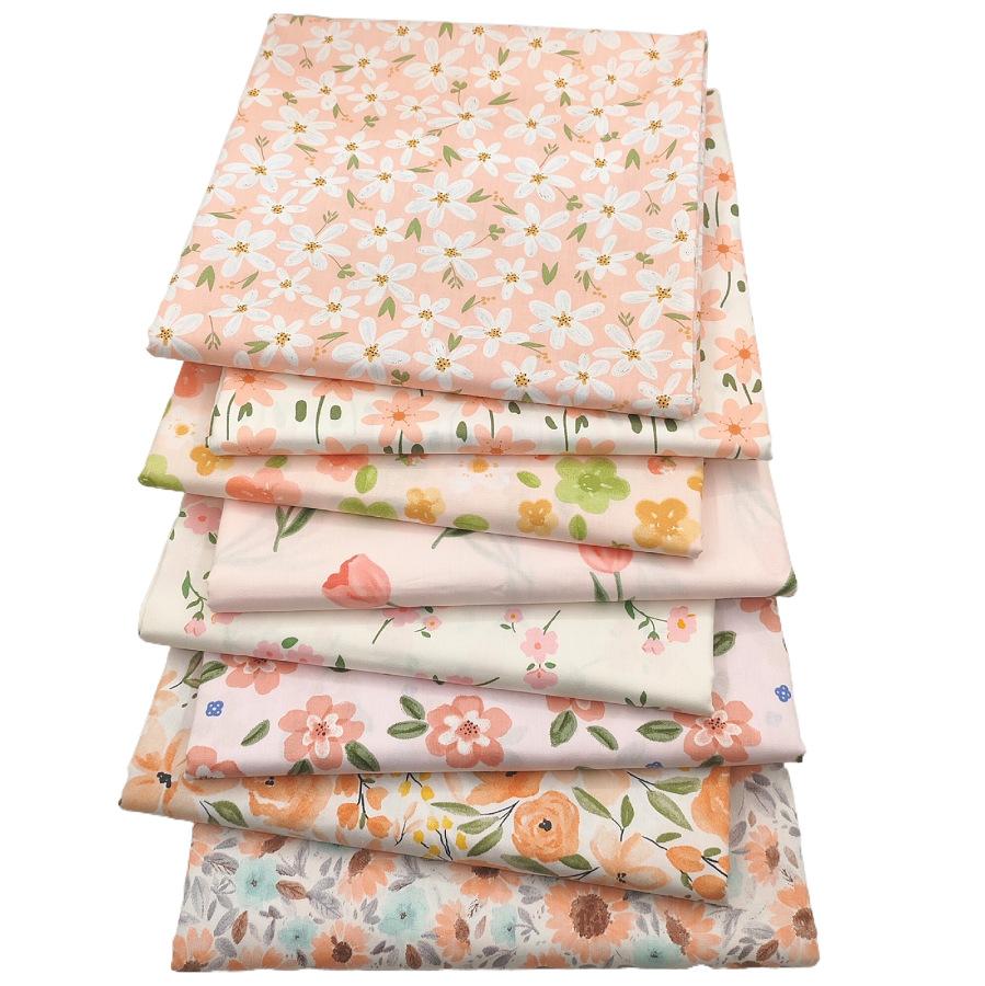8PCS Cotton Fabric Printed Cloth Sewing Quilting Fabrics for Patchwork Needlework DIY Handmade Material Fabric Cotton